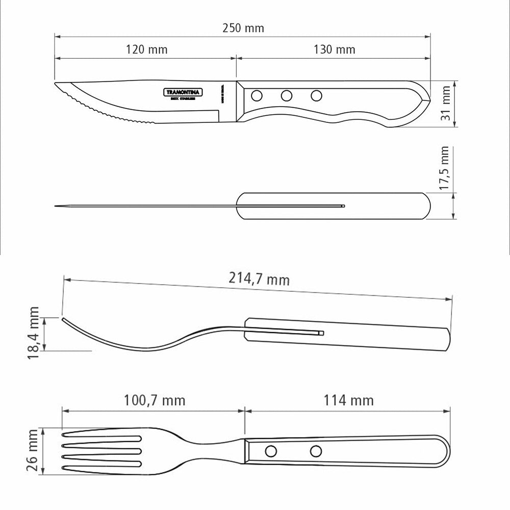 Jogo de Talheres para Churrasco Jumbo Tramontina