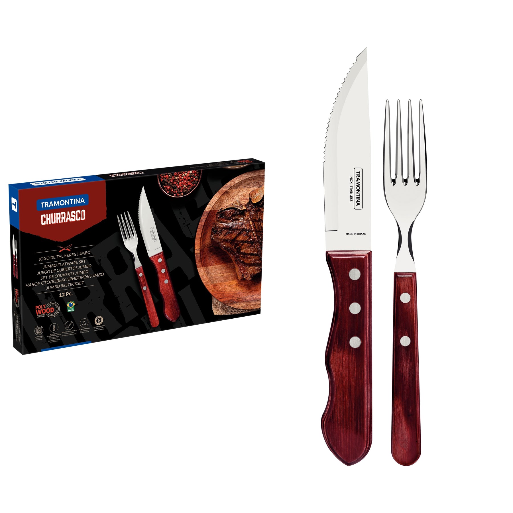 Jogo de Talheres para Churrasco Jumbo Tramontina