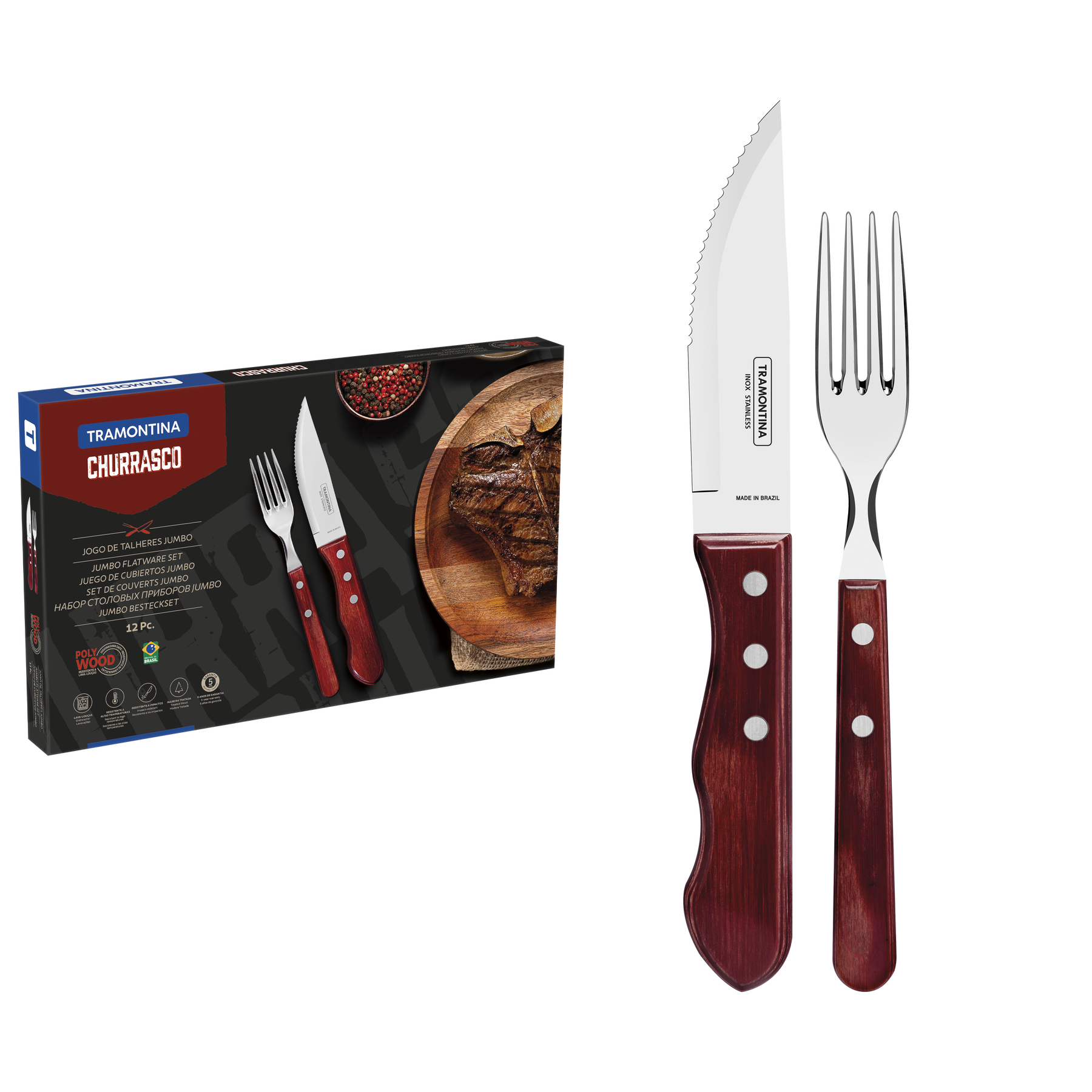 Jogo de Talheres para Churrasco Jumbo Tramontina