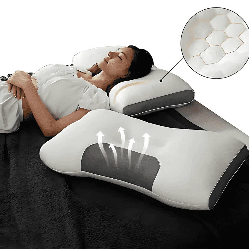 Par de Travesseiro OrthoComfort™ – Suporte Perfeito Para Pescoço e Coluna Durante o Sono!