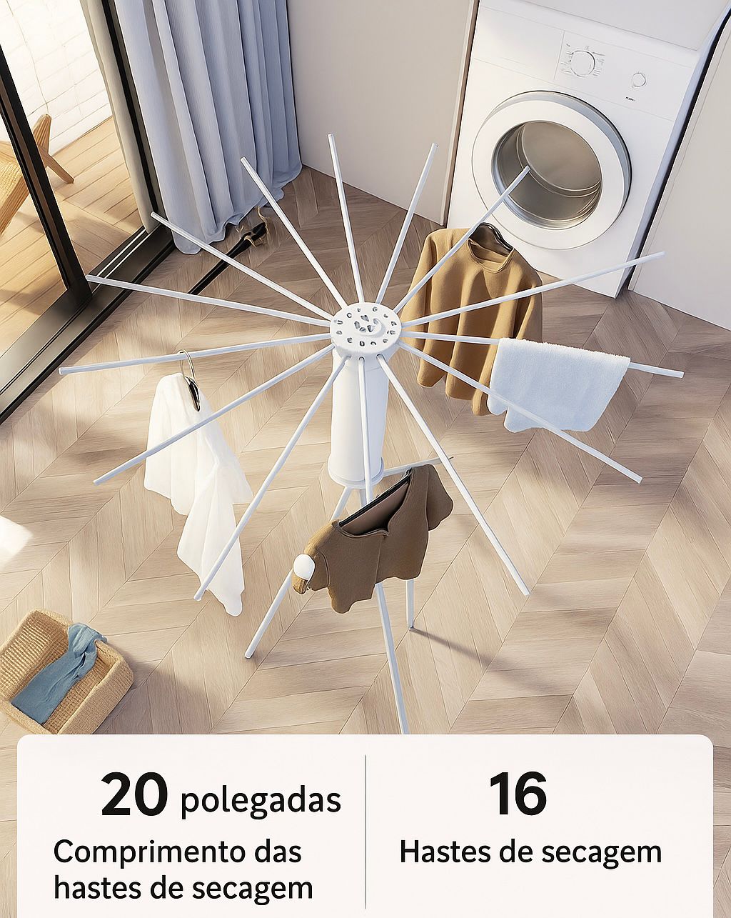 (COMPRE 1 LEVE 2) MINIDRY,O Varal Inteligente e Portátil para o Dia a Dia + BRINDE EXCLUSIVO