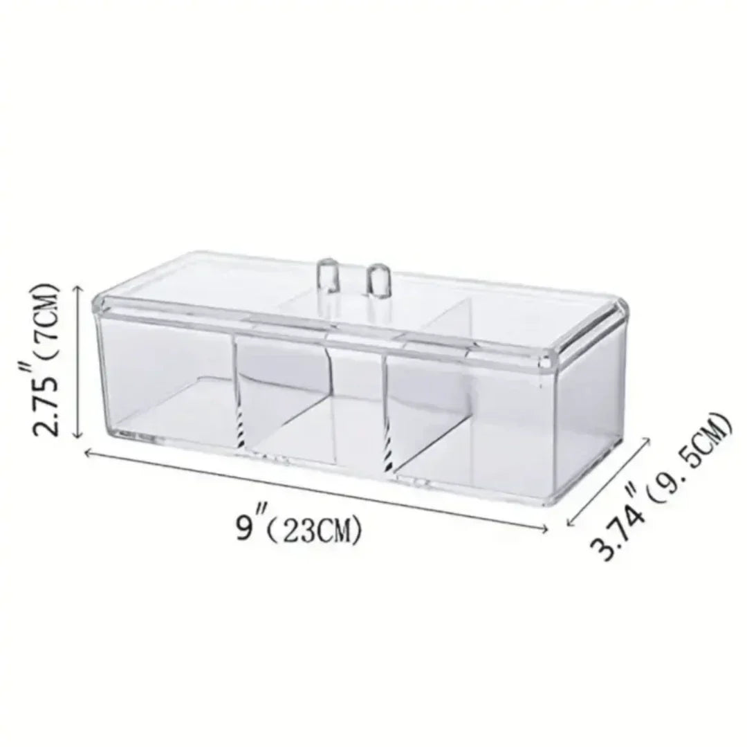 Porta Algodão e Cotonete ClearOrganize