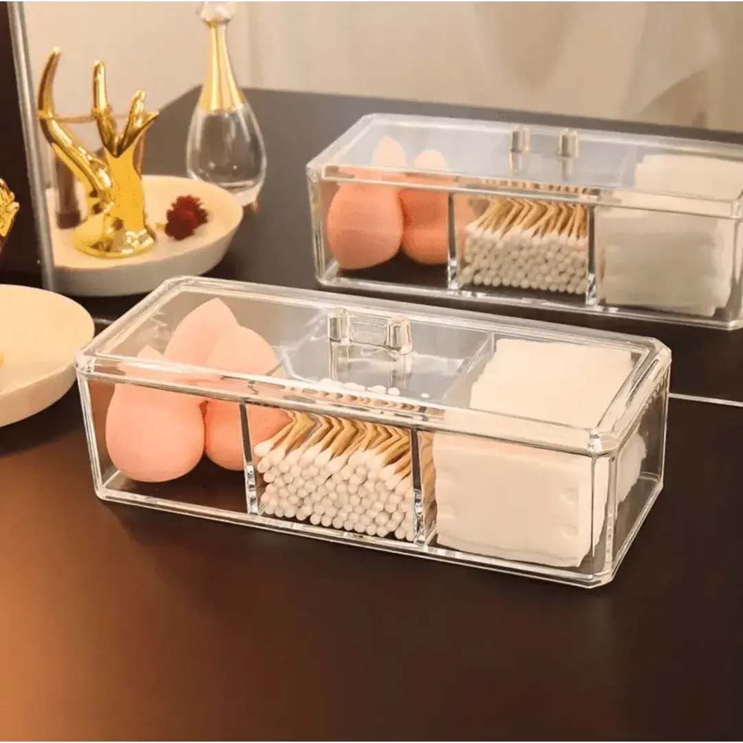 Porta Algodão e Cotonete ClearOrganize