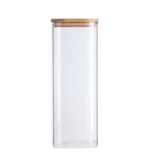 Pote de Mantimentos 1,9L com Tampa de Bambu