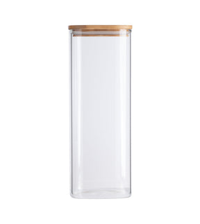 Pote de Mantimentos 1,9L com Tampa de Bambu