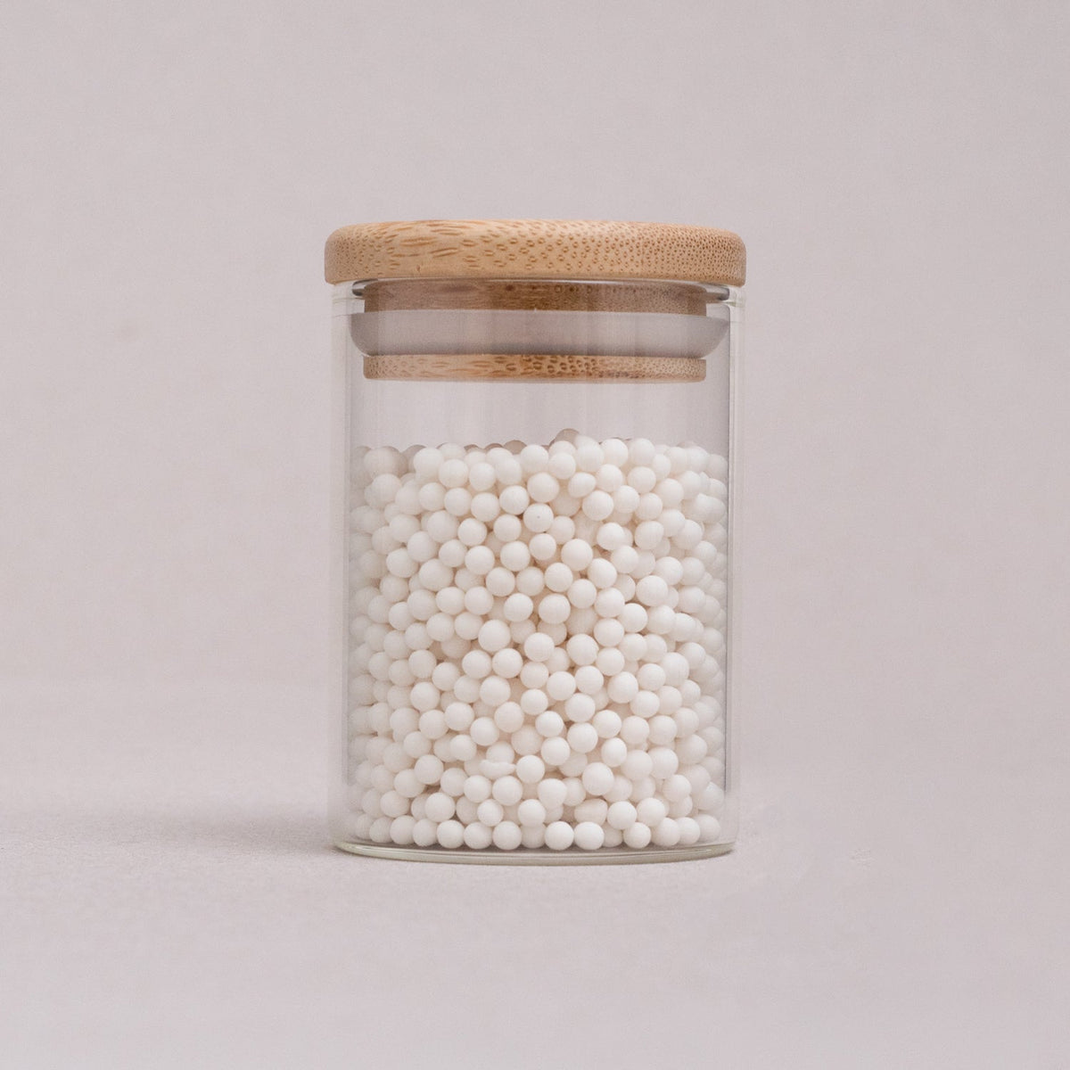 Pote de Vidro Borossilicato com Tampa de Bambu e Vedação de Silicone
