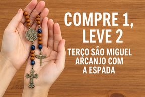 (COMPRE 1 LEVE 2) Terço São Miguel Arcanjo, com a espada.