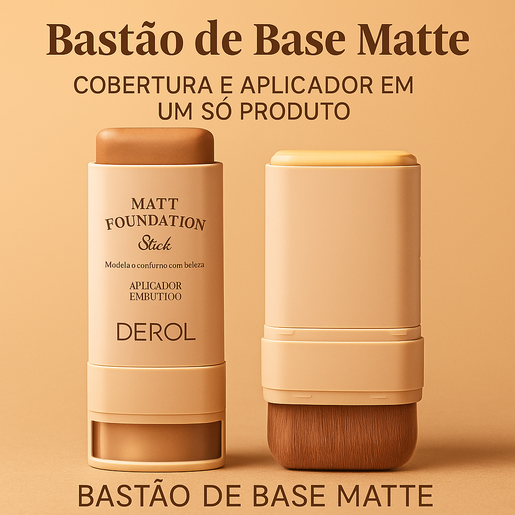 (COMPRE 1 LEVE 3) Bastão de Base DEROL – Cobertura Impecável e Acabamento Perfeito o Dia Todo!