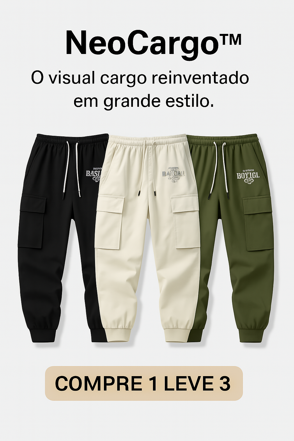 (COMPRE 1 LEVE 3) NeoCargo™ – Estilo Urbano, Conforto Total e Pronto pra Qualquer Rolê.