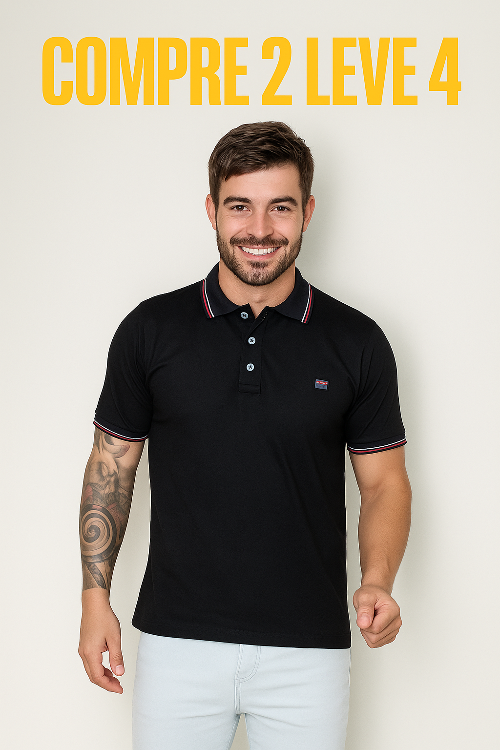 (COMPRE 2 LEVE 4) Polo Imperium™ – Domine o Estilo com Elegância e Autoridade! 100% Algodão