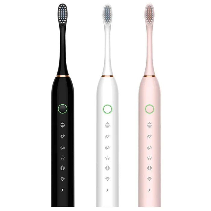 Kit 3 Escova de Dentes Elétrica, Impermeável, Recarregável+ Brinde Irrigador Limpador Bucal