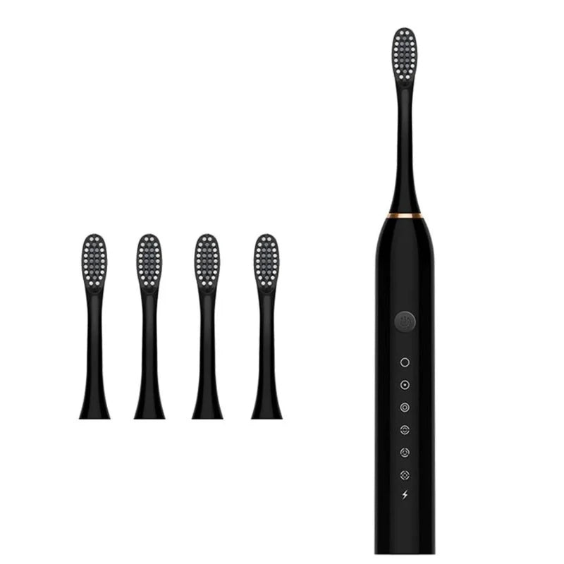 Kit 3 Escova de Dentes Elétrica, Impermeável, Recarregável+ Brinde Irrigador Limpador Bucal