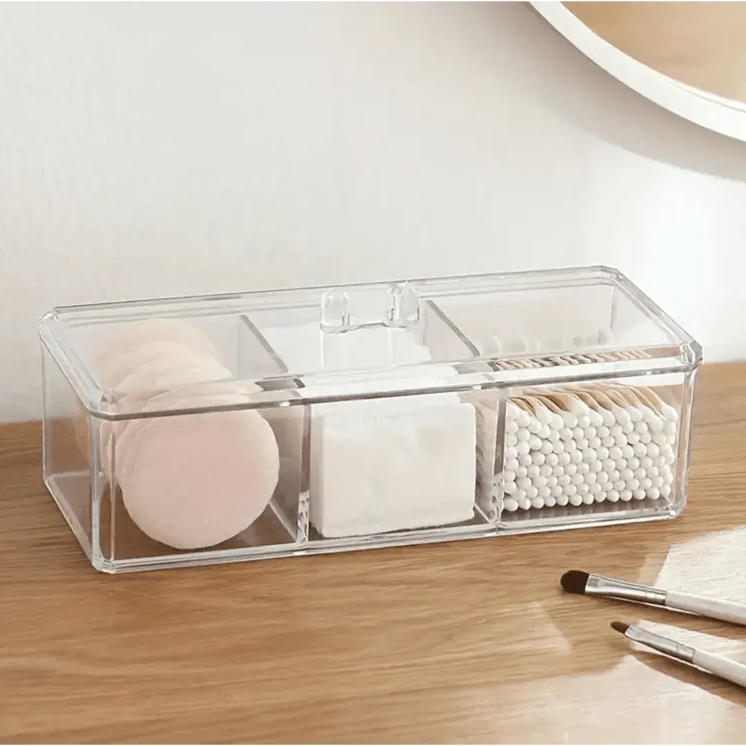 Porta Algodão e Cotonete ClearOrganize