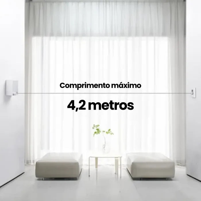 (COMPRE 1 LEVE 3) DryLine Compact - Varal Retrátil Compacto e Moderno para Qualquer Espaço, em Aço Inoxidável